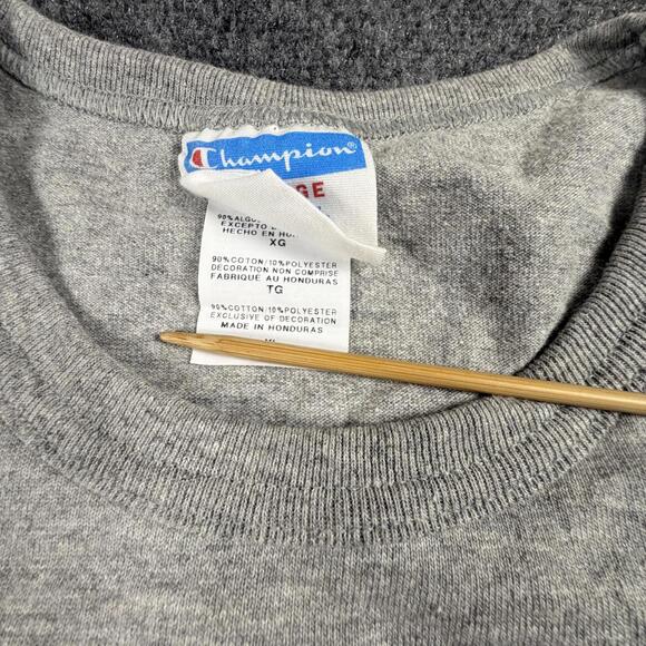 Champion Men's Gray Logo‎ T-Shirt X-Large #1154 - Picture 3 of 5